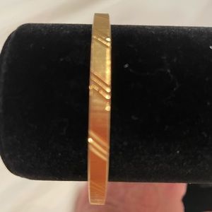 Vintage Monet Bangle Gold tone etched Bracelet